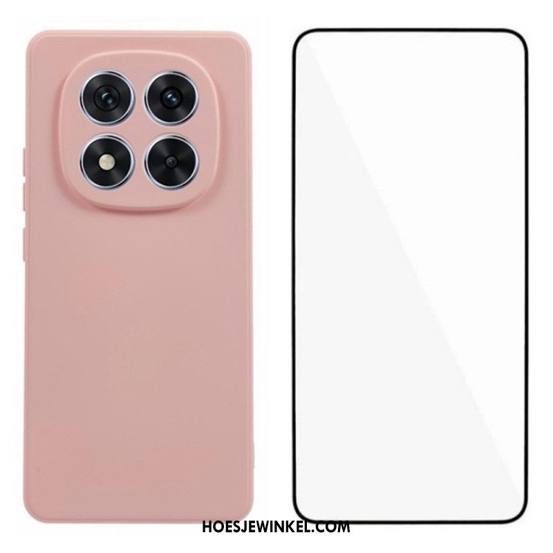 Hoesje Xiaomi Redmi Note 14 Pro Plus 5g Siliconen Met Schermbeschermer Bescherming Hoesje