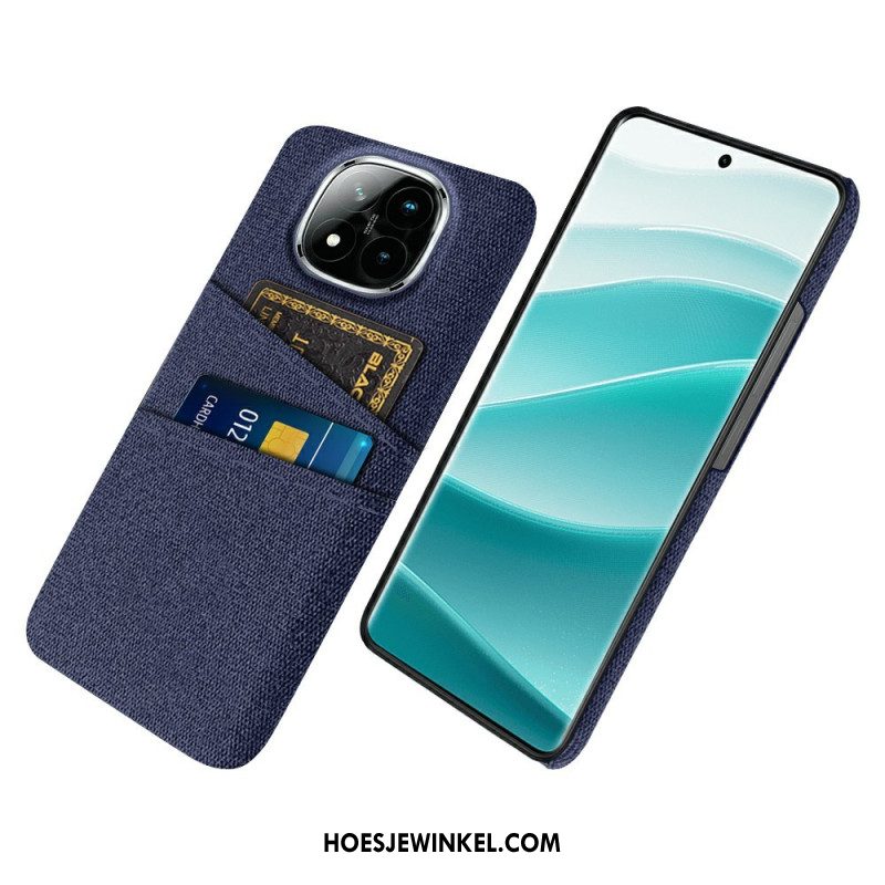 Hoesje Xiaomi Redmi Note 14 Pro Plus 5g Stoffen Kaarthouder