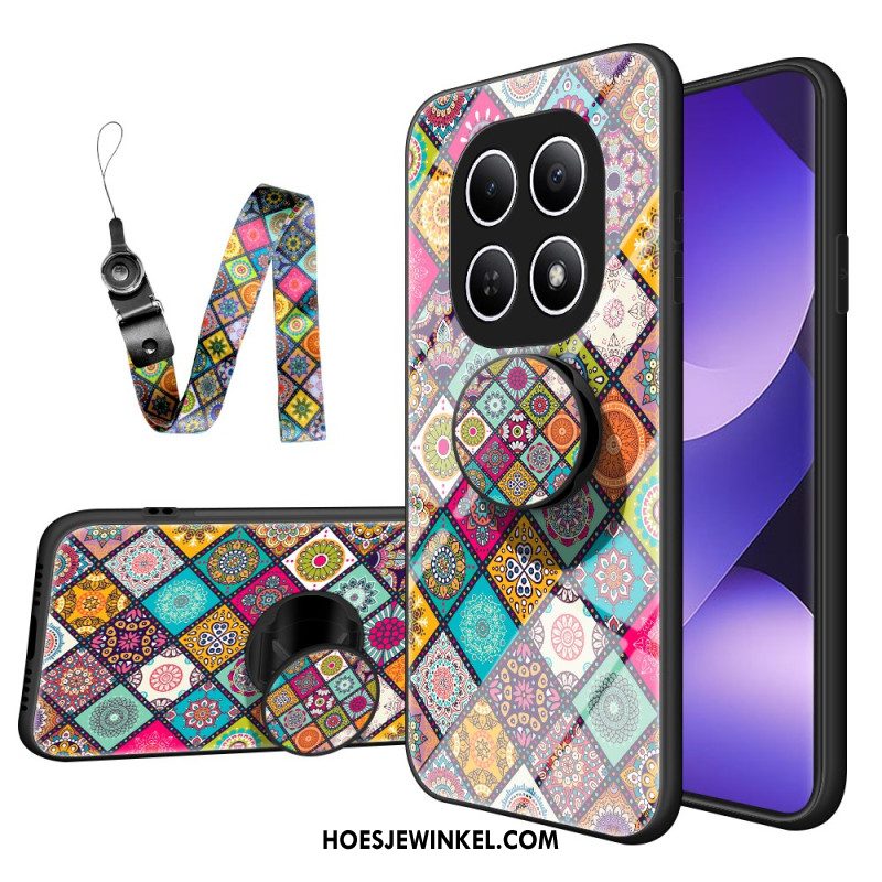 Hoesje Xiaomi Redmi Note 15 5g Patchwork Standaard En Riem Bescherming Hoesje