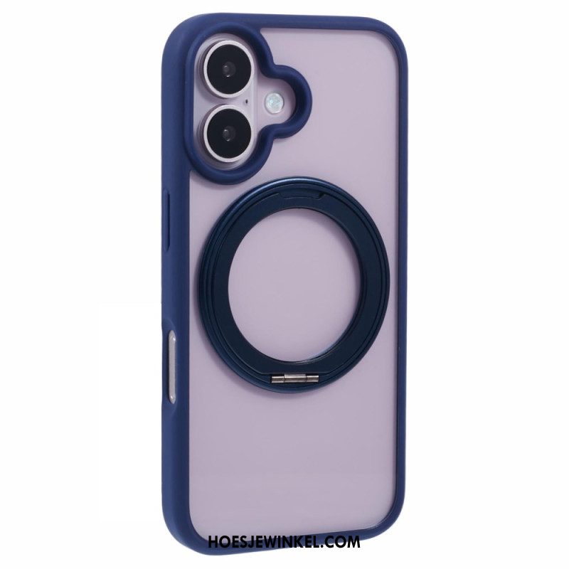 Hoesje iPhone 16 Geïntegreerde Steun En Roterende Ringhouder
