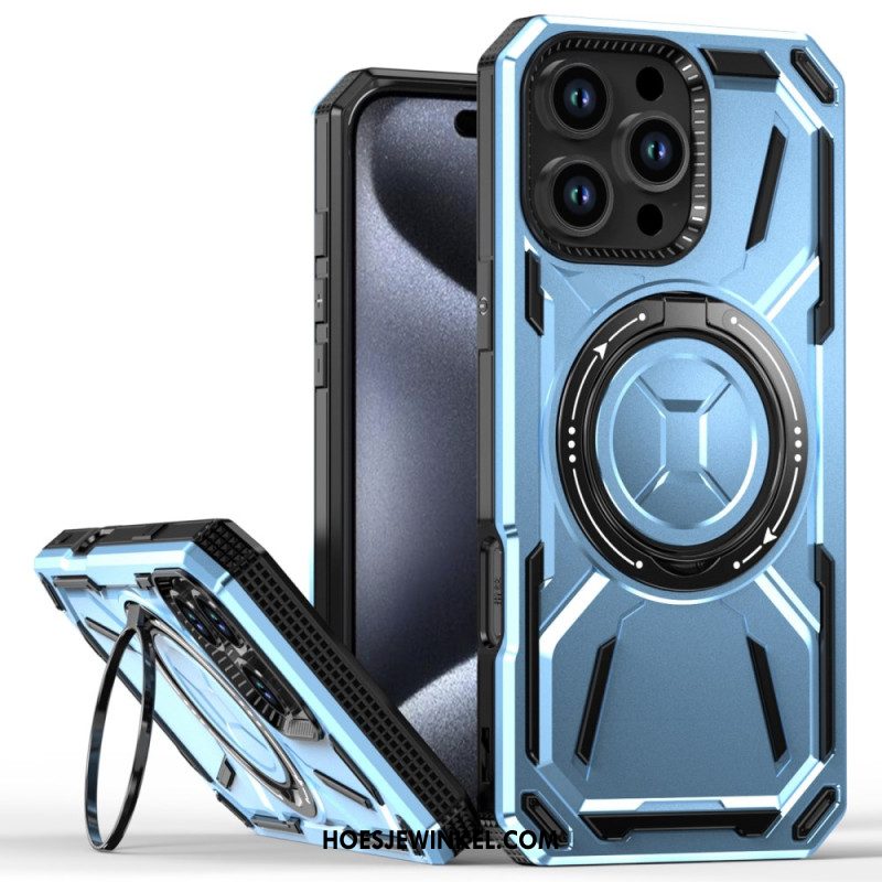 Hoesje iPhone 16 Pro Max Magsafe-compatibel Met Metaaleffect