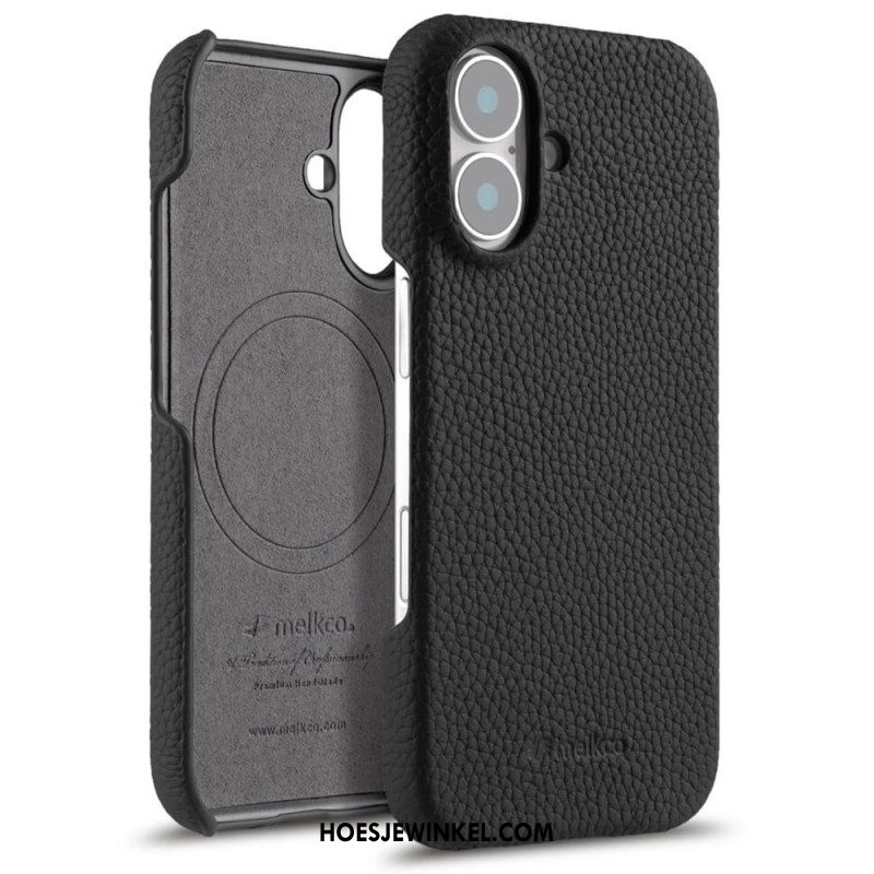 Hoesje iPhone 17 Compatibel Met Magsafe Leer En Microvezel