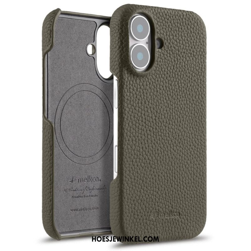 Hoesje iPhone 17 Compatibel Met Magsafe Leer En Microvezel