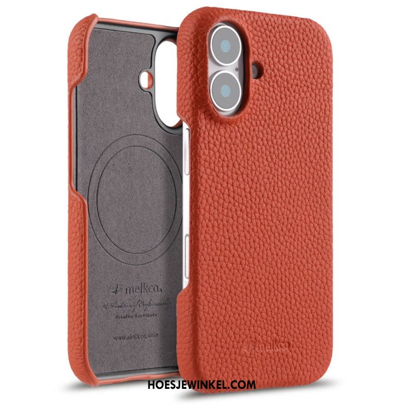 Hoesje iPhone 17 Compatibel Met Magsafe Leer En Microvezel