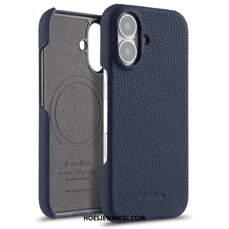 Hoesje iPhone 17 Compatibel Met Magsafe Leer En Microvezel