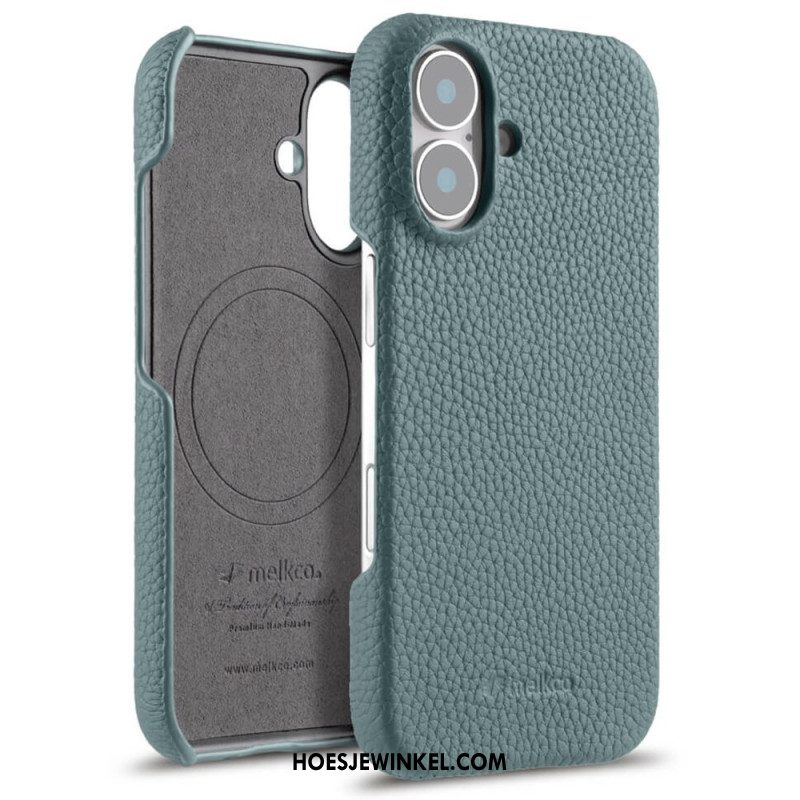 Hoesje iPhone 17 Compatibel Met Magsafe Leer En Microvezel