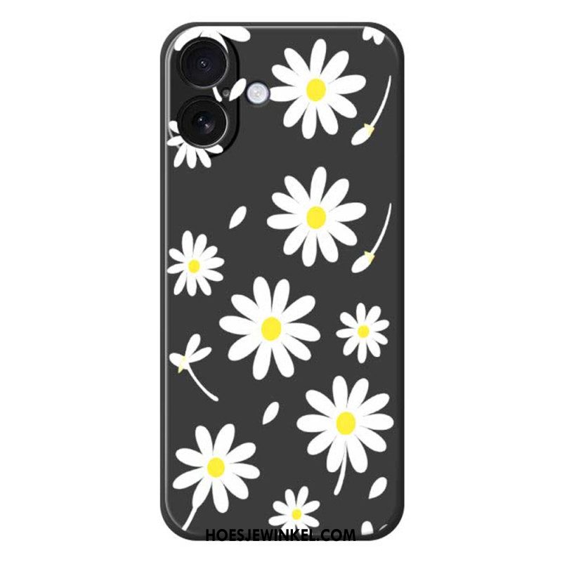 Hoesje iPhone 17 Madeliefjes Van Vloeibare Siliconen Bescherming Hoesje