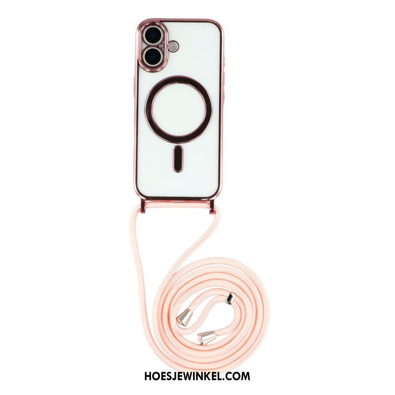 Hoesje iPhone 17 Magsafe-compatibel Transparant Hoesje Met Koord