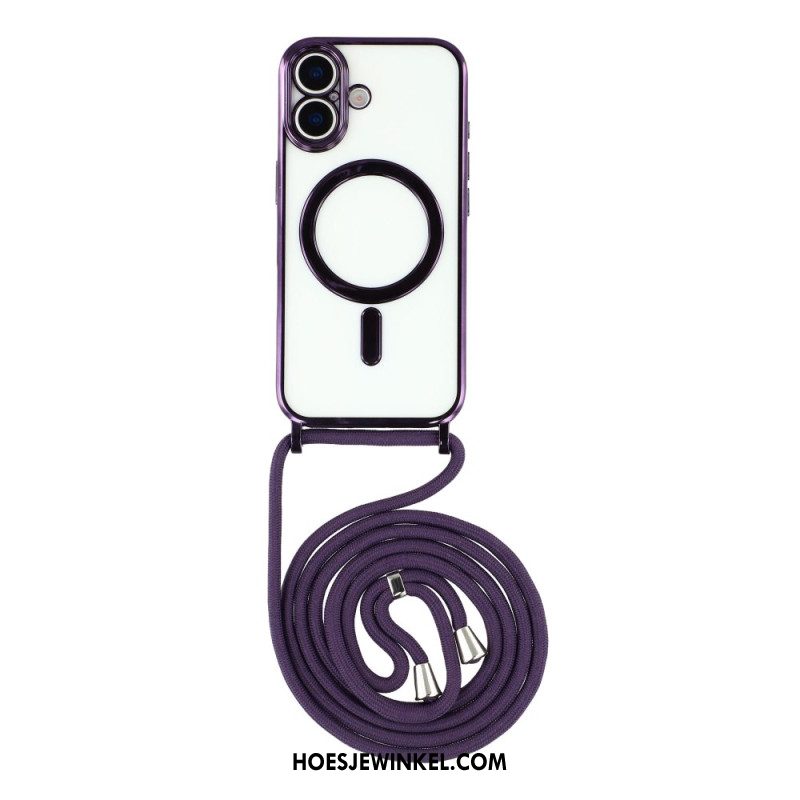 Hoesje iPhone 17 Magsafe-compatibel Transparant Hoesje Met Koord