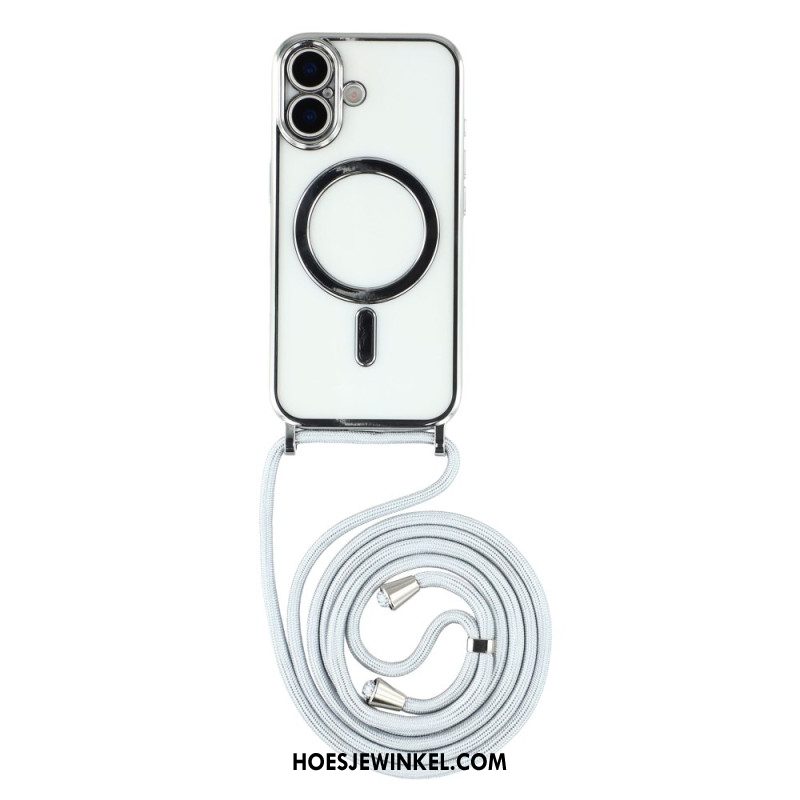 Hoesje iPhone 17 Magsafe-compatibel Transparant Hoesje Met Koord