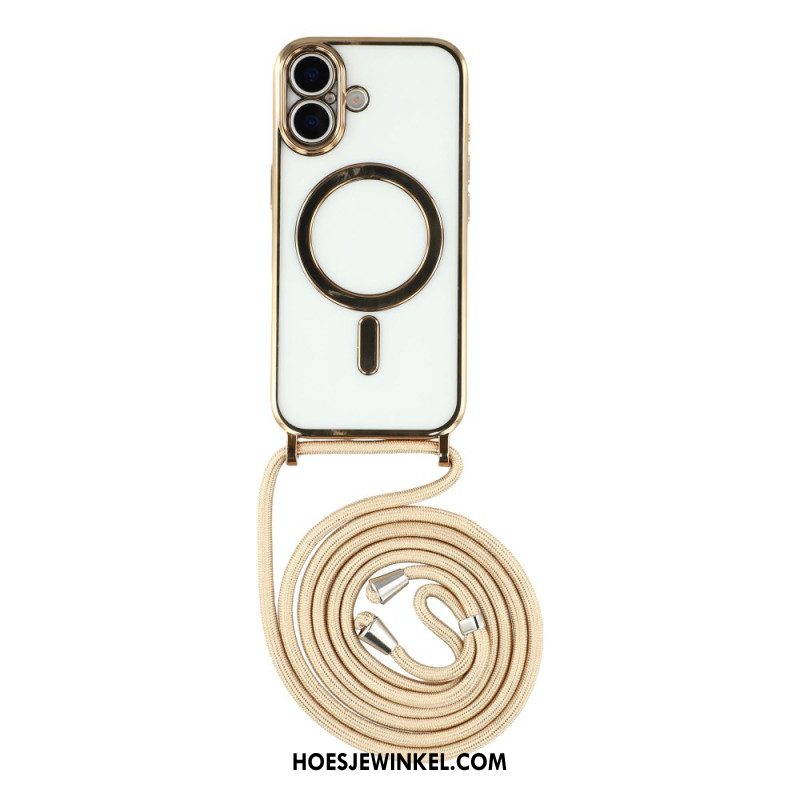 Hoesje iPhone 17 Magsafe-compatibel Transparant Hoesje Met Koord
