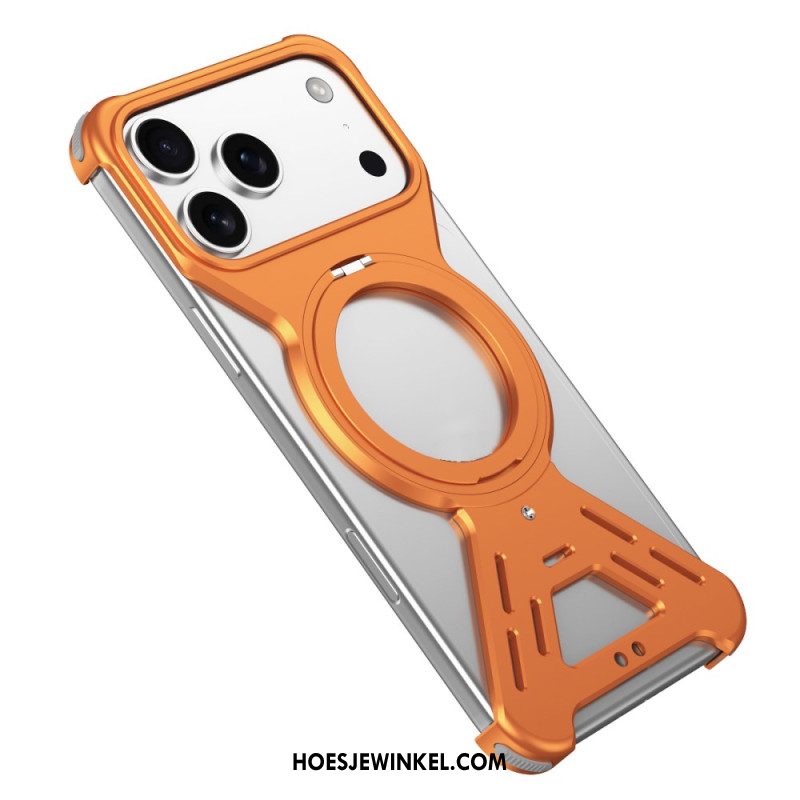 Hoesje iPhone 17 Pro Magsafe Bumper Met Draaibare Standaard Bescherming Hoesje