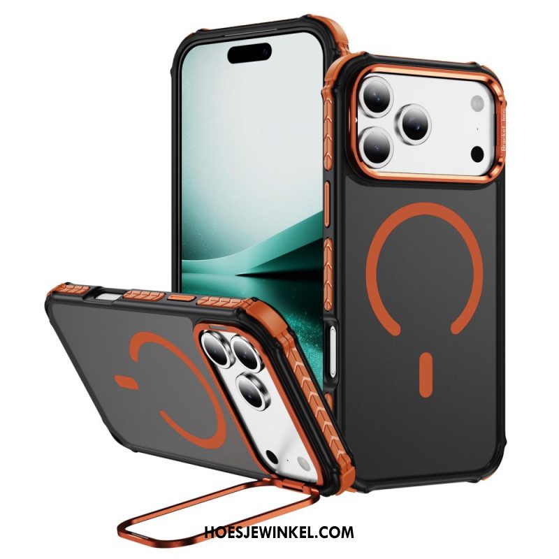 Hoesje iPhone 17 Pro Max Compatibele Magsafe Lenshouder Zwart Bescherming Hoesje