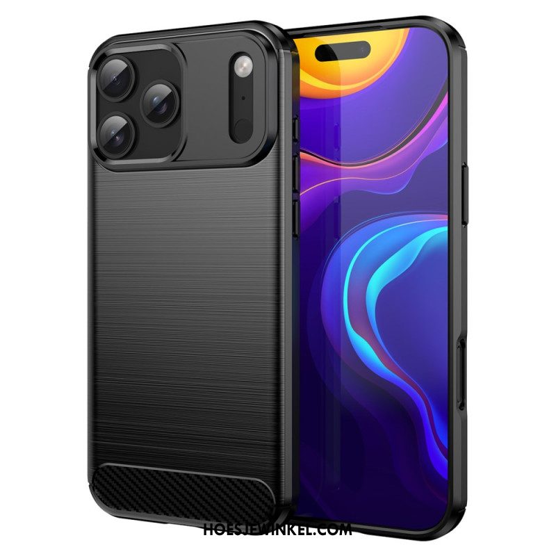 Hoesje iPhone 17 Pro Max Geborsteld Koolstofvezel
