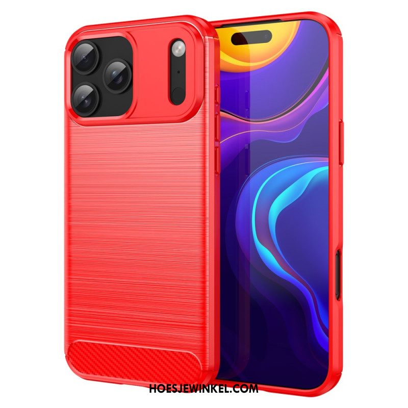 Hoesje iPhone 17 Pro Max Geborsteld Koolstofvezel