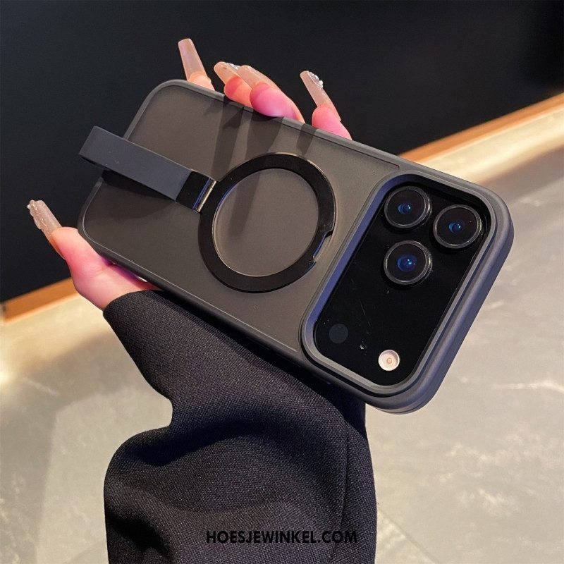 Hoesje iPhone 17 Pro Max Geïntegreerde Polsband En Metalen Standaard Bescherming Hoesje