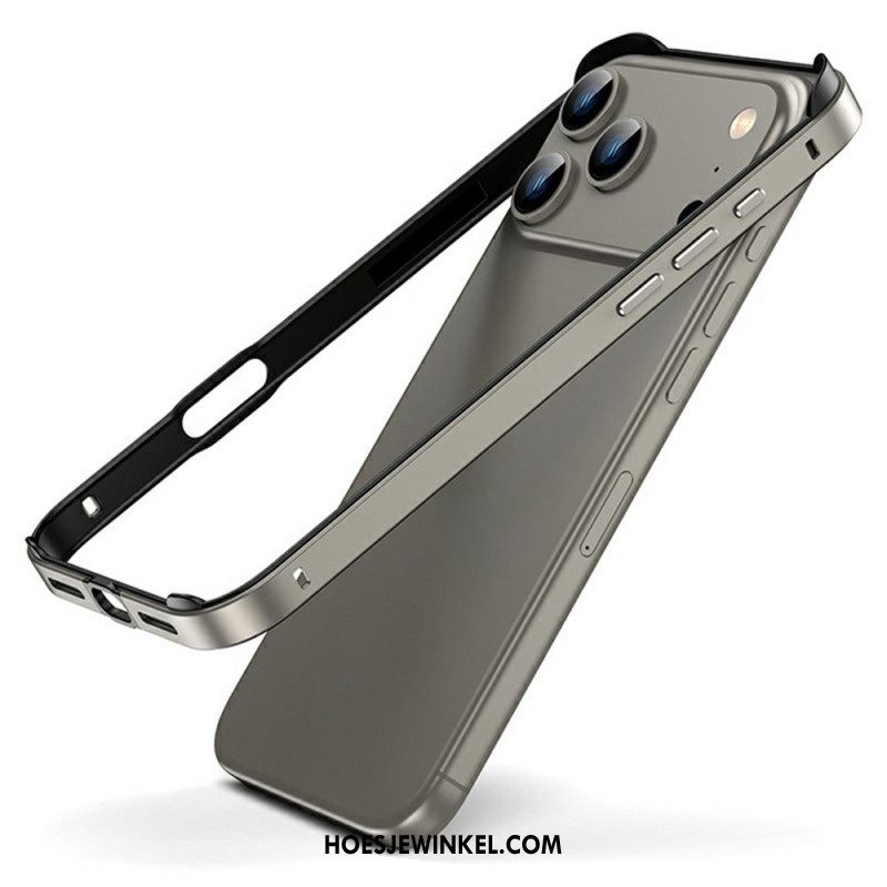 Hoesje iPhone 17 Pro Metalen Bumper Bescherming Hoesje