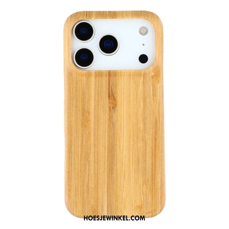 Hoesje iPhone 17 Pro Natuurlijk Hout Bescherming Hoesje