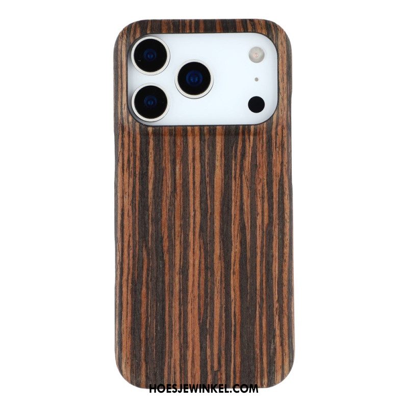 Hoesje iPhone 17 Pro Natuurlijk Hout Bescherming Hoesje