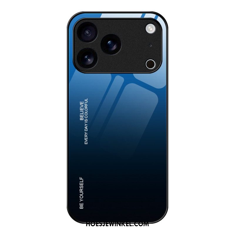 Hoesje iPhone 17 Pro Wees Jezelf Gehard Glas