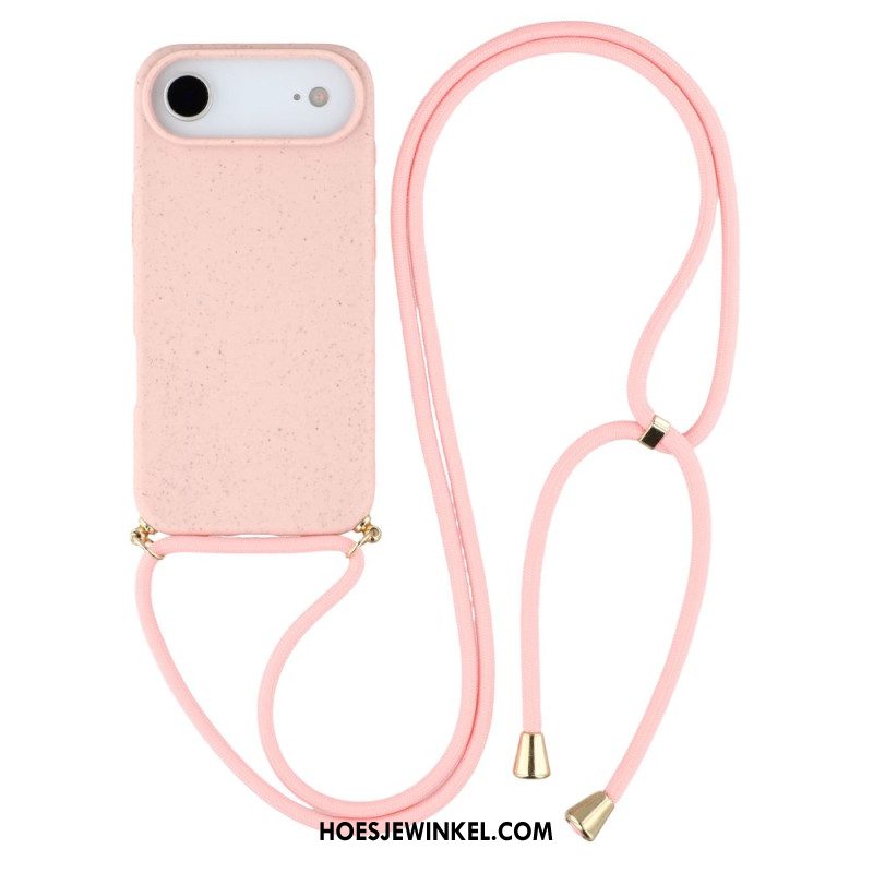 Hoesje iPhone Air Met Siliconenkoord En Tarwevezel