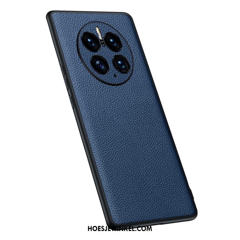 Hoesje voor Huawei Mate 50 Pro Echt Litchi-leer