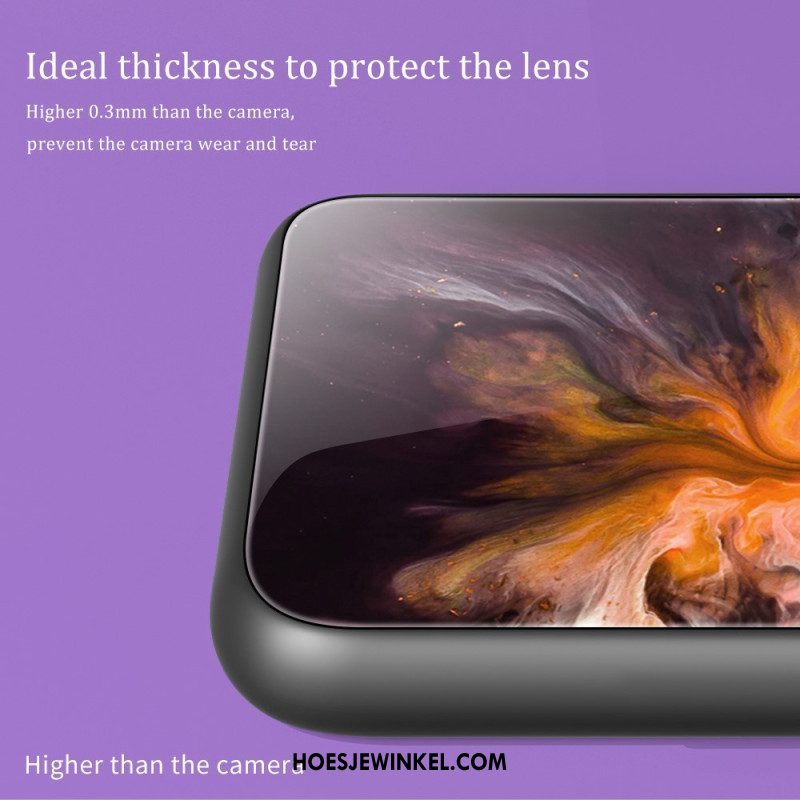Hoesje voor Huawei Mate 50 Pro Stijlvol Marmer Gehard Glas