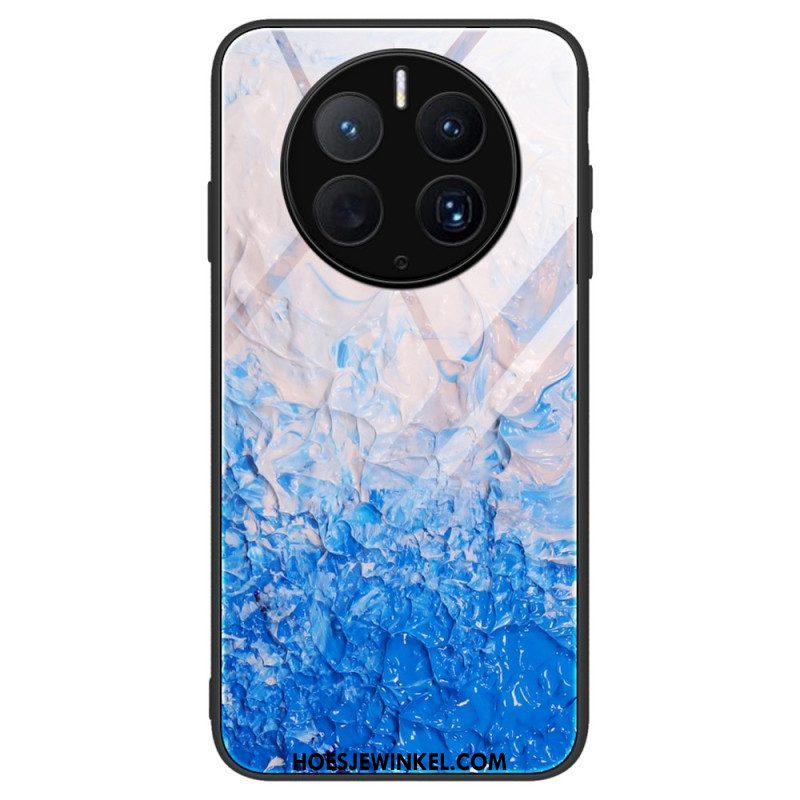 Hoesje voor Huawei Mate 50 Pro Stijlvol Marmer Gehard Glas