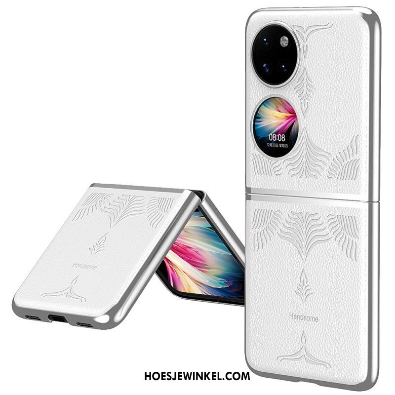 Hoesje voor Huawei P50 Pocket Retro Gebloemd Kunstleer