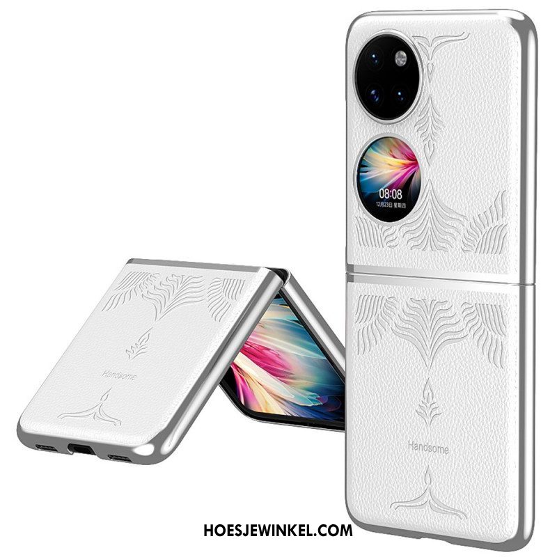 Hoesje voor Huawei P50 Pocket Retro Gebloemd Kunstleer