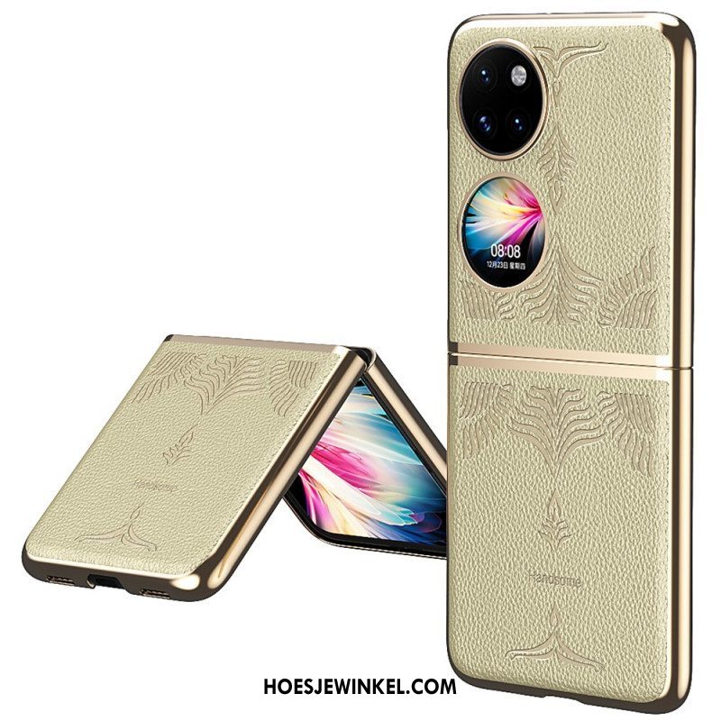 Hoesje voor Huawei P50 Pocket Retro Gebloemd Kunstleer