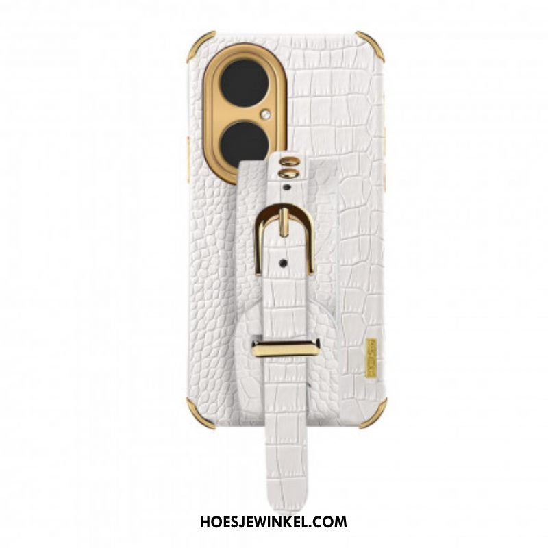 Hoesje voor Huawei P50 Pro Croco Band