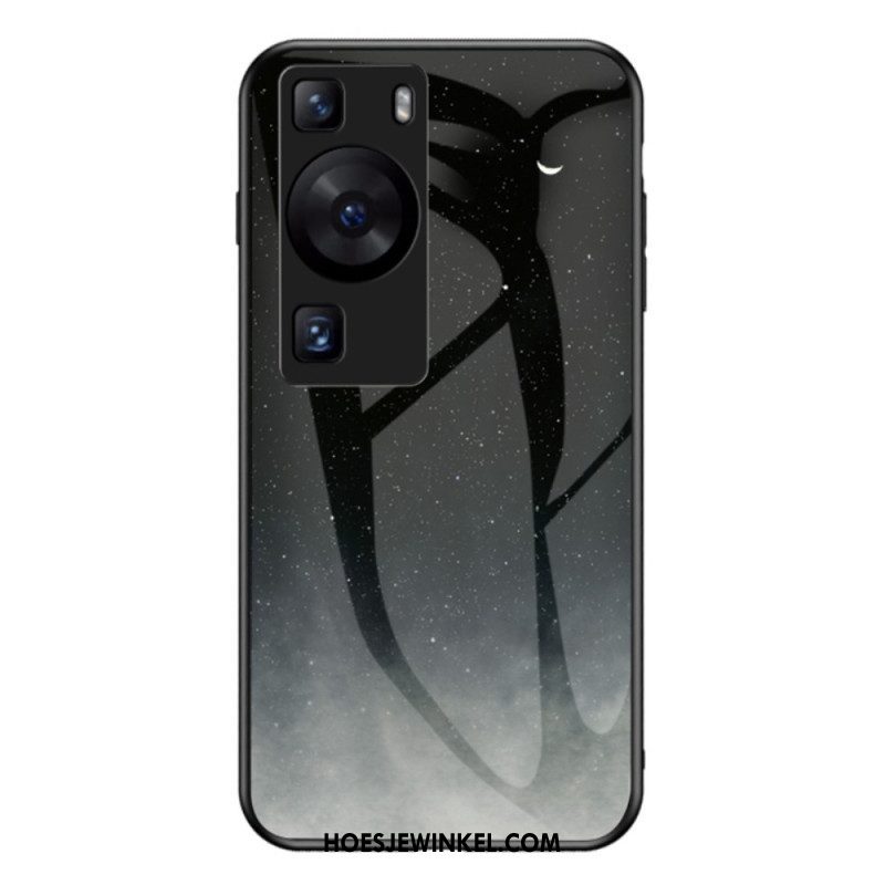 Hoesje voor Huawei P60 Pro Hemelgehard Glas