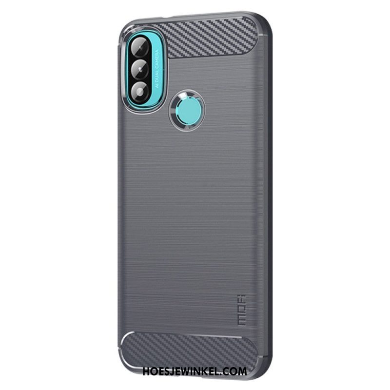 Hoesje voor Moto E40 / E30 / E20 Mofi Geborsteld Koolstofvezel