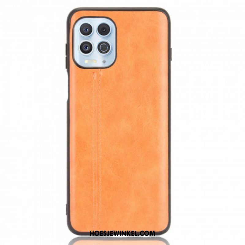 Hoesje voor Moto G100 Couture-leereffect