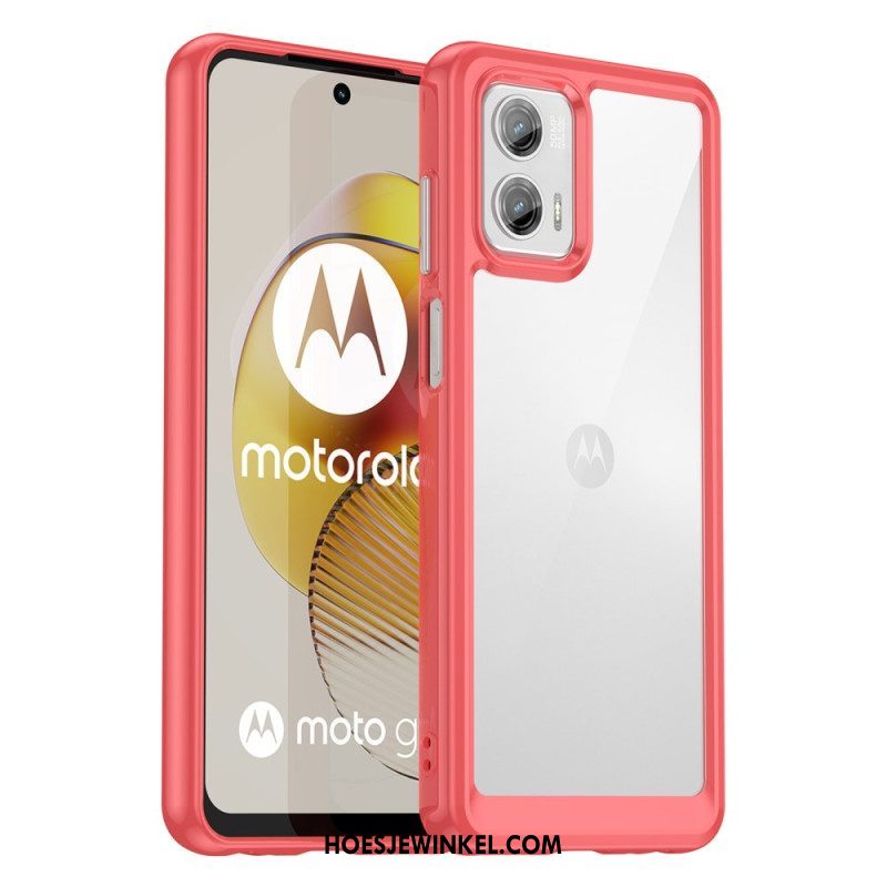 Hoesje voor Moto G73 5G Transparante Hybride