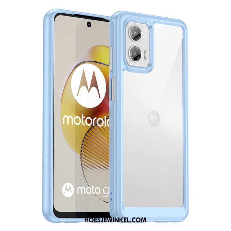 Hoesje voor Moto G73 5G Transparante Hybride