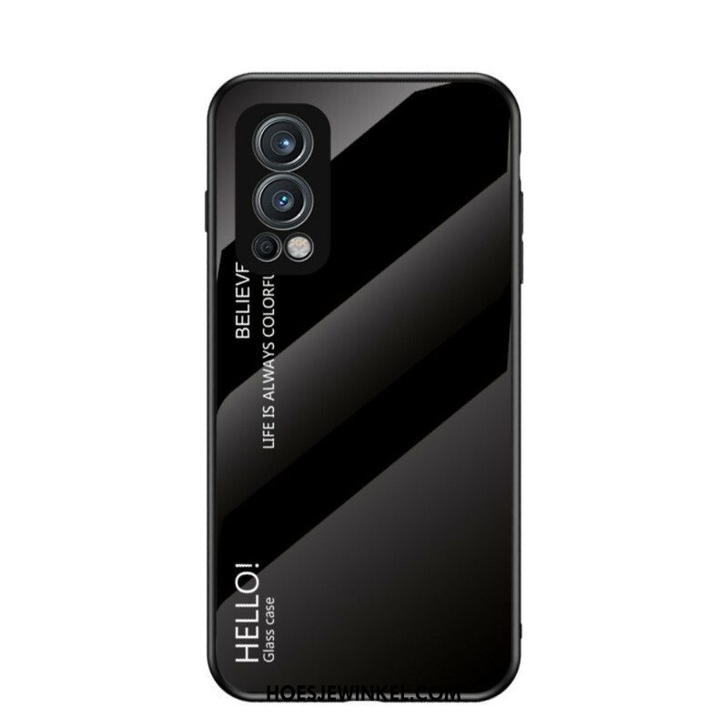 Hoesje voor OnePlus Nord 2 5G Gehard Glas Hallo