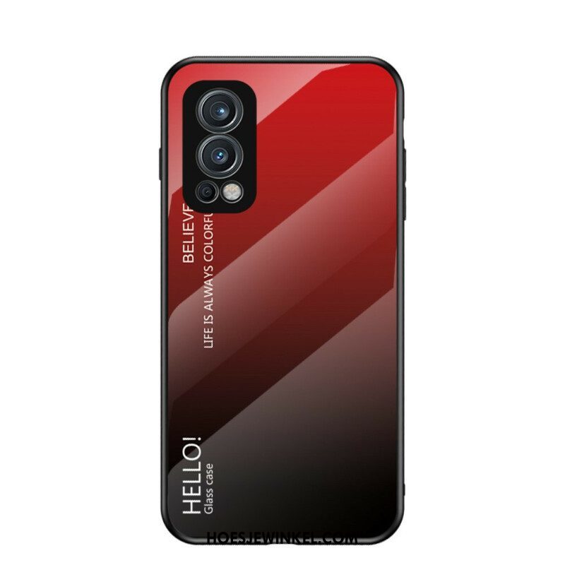 Hoesje voor OnePlus Nord 2 5G Gehard Glas Hallo