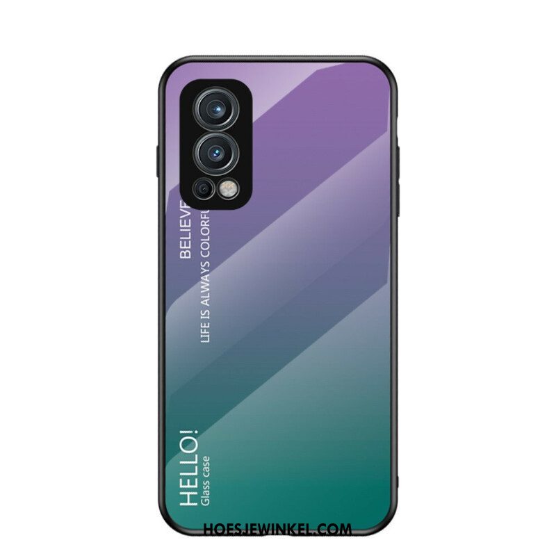 Hoesje voor OnePlus Nord 2 5G Gehard Glas Hallo