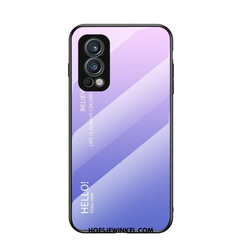 Hoesje voor OnePlus Nord 2 5G Gehard Glas Hallo