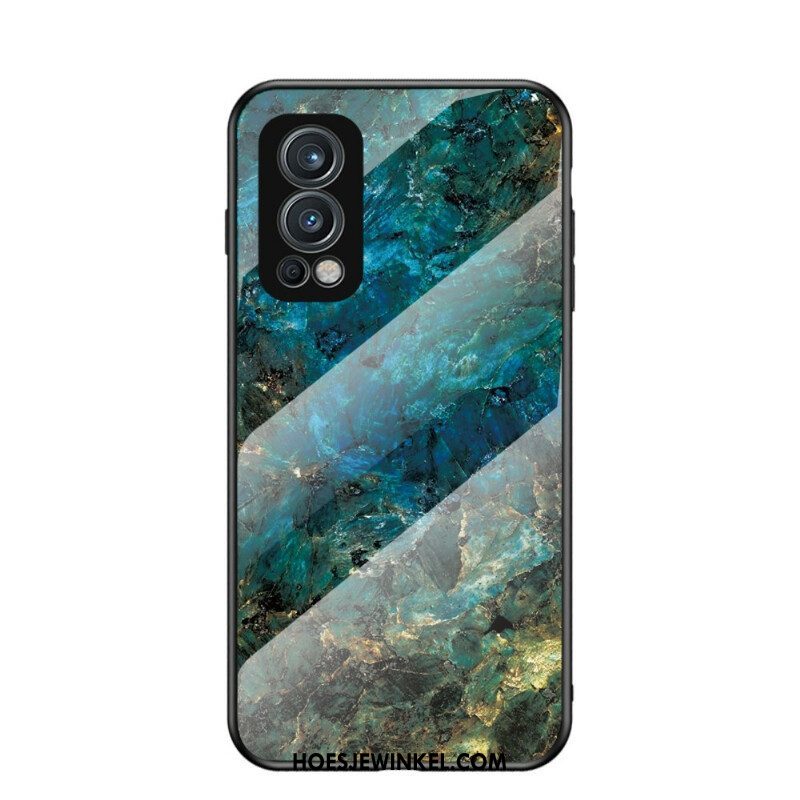 Hoesje voor OnePlus Nord 2 5G Marmeren Kleuren Gehard Glas