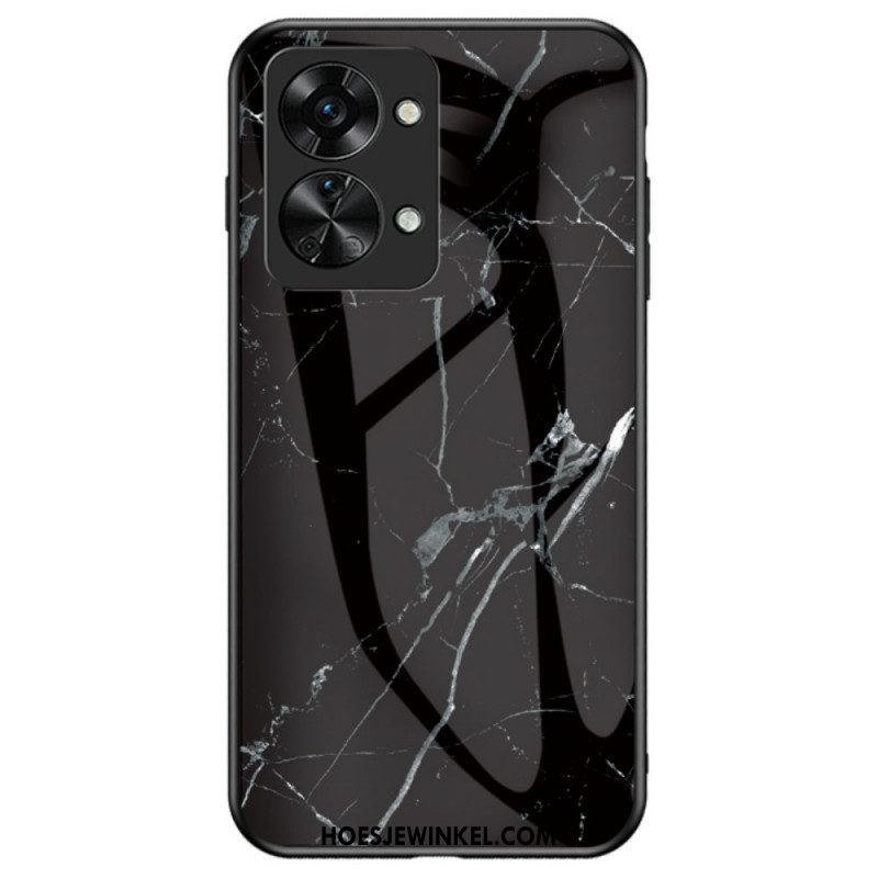 Hoesje voor OnePlus Nord 2T 5G Marmer Gehard Glas