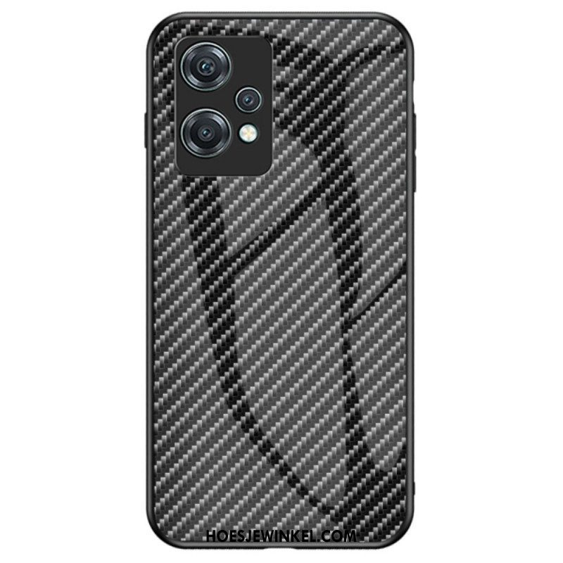 Hoesje voor OnePlus Nord CE 2 Lite 5G Koolstofvezel Gehard Glas