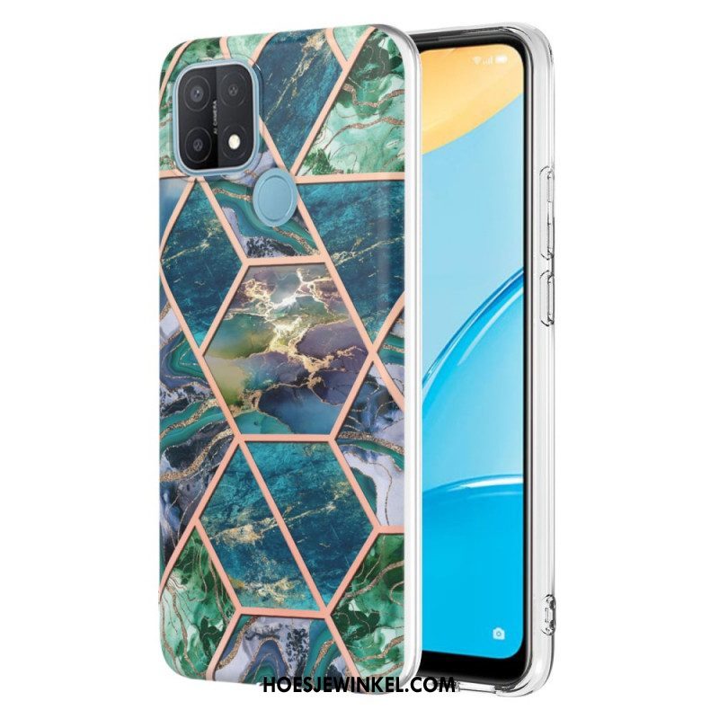 Hoesje voor Oppo A15 Flitsend Geometrisch Marmer