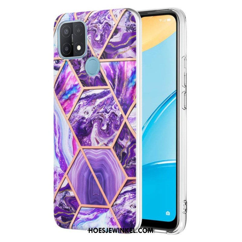 Hoesje voor Oppo A15 Flitsend Geometrisch Marmer