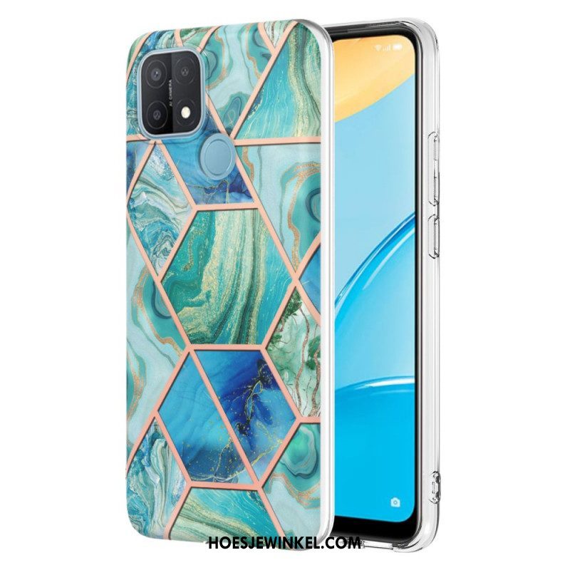 Hoesje voor Oppo A15 Flitsend Geometrisch Marmer