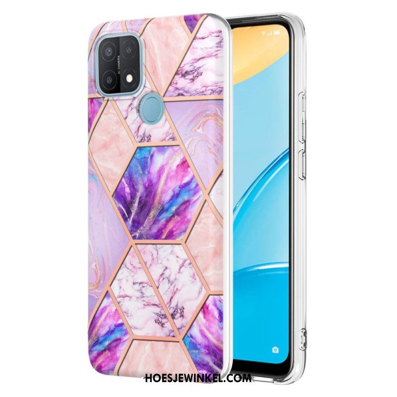 Hoesje voor Oppo A15 Flitsend Geometrisch Marmer