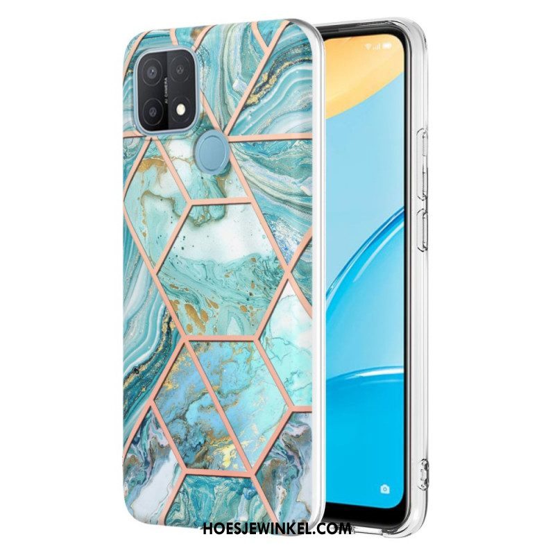 Hoesje voor Oppo A15 Flitsend Geometrisch Marmer