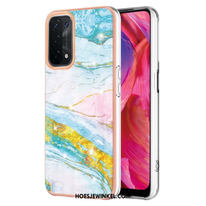 Hoesje voor Oppo A54 5G / A74 5G Marmeren Ontwerp